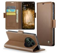 Phernykas Coque pour Oppo Reno 12F/Oppo Reno 12FS Étui Portefeuille Wallet Cover en Cuir PU avec Cartes Magnétique et RFID Protection Antivol Folio Housse Oppo Reno 12FS 5G Case, Brun