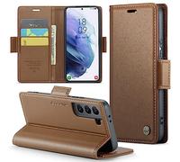 Phernykas Coque pour Samsung Galaxy S21 Plus Étui Portefeuille Wallet Cover en Cuir PU avec Cartes Magnétique et RFID Protection Antivol Folio Housse Samsung S21 Plus Case, Brun