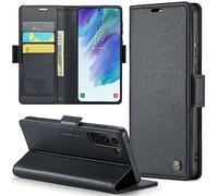 Phernykas Coque pour Samsung S21 FE Étui Portefeuille Cover en Cuir PU Wallet avec Cartes Magnétique et RFID Protection Antivol Folio Housse Samsung S21 FE Case, Noir
