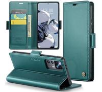 Phernykas Coque pour Xiaomi 12T Pro Étui Portefeuille Wallet Cover en Cuir PU avec Cartes Magnétique et RFID Protection Antivol Folio Housse Xiaomi 12T Case, Vert