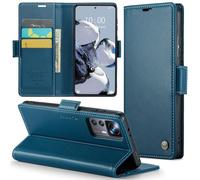 Phernykas Coque pour Xiaomi 12T Pro Étui Portefeuille Wallet Cover en Cuir PU avec Cartes Magnétique et RFID Protection Antivol Folio Housse Xiaomi 12T Case, Bleu