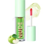 Pheromone Lip Gloss, Fruit Flavoured Pheromone-Infused Arousal Gloss, Lip Gloss Plumper Clear, Magic Color Changing Lip Oil for Women, Long Lasting Nutritious Moisturizer Lip Balm Lips (Apple)