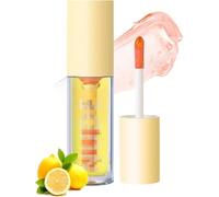 Pheromone Lip Gloss, Fruit Flavoured Pheromone-Infused Arousal Gloss, Lip Gloss Plumper Clear, Magic Color Changing Lip Oil for Women, Long Lasting Nutritious Moisturizer Lip Balm Lips (Lemon)