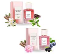 Pheromone Lot de 2 parfums pour femme Venom Scents à phéromones 30 ml Parfum portable pour femme, parfum floral et fruité, arôme (jasmin peony)