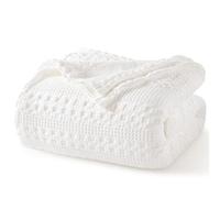 PHF Couverture à Tissage gaufré 100% Coton, pour décoration d'intérieur, texturée, Respirante, Douce pour la Peau, Absorption de l'humidité, pour Toutes Les Saisons, Parfaite pour canapé, lit, Sofa