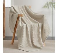 PHF Couverture à Tissage gaufré Ultra Douce, légère, Respirante et Confortable, Parfaite pour Le Printemps et l'été, décoration idéale pour canapé, lit, canapé, Maison, Voiture, 127 x 152,4 cm, Kaki
