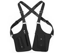 PHFDQKG Sacoche sous-bras pour homme, double compartiment, unisexe, en cuir