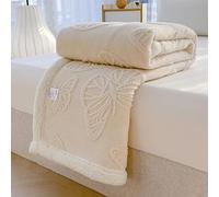 PHHCA Couverture Douillette Supersoft Couvre-lit Ultra Doux,Super Douce Et Duveteux Couverture, Polyvalente Chaude Et Confortable pour Chambre Canapé(Beige,200X230cm(78X90IN))