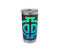 Phi - 21e lettre de l'alphabet grec Gobelet isotherme en acier inoxydable double paroi