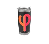 Phi - 21e lettre de l'alphabet grec Gobelet isotherme en acier inoxydable double paroi