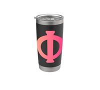 Phi - 21e lettre de l'alphabet grec Gobelet isotherme en acier inoxydable double paroi