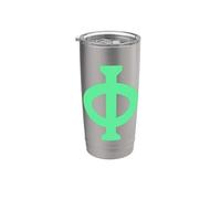 Phi - 21e lettre de l'alphabet grec Gobelet isotherme en acier inoxydable double paroi
