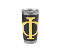 Phi - 21e lettre de l'alphabet grec Gobelet isotherme en acier inoxydable double paroi