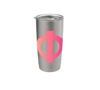 Phi - 21e lettre de l'alphabet grec Gobelet isotherme en acier inoxydable double paroi