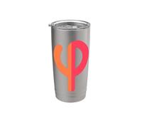 Phi - 21e lettre de l'alphabet grec Gobelet isotherme en acier inoxydable double paroi