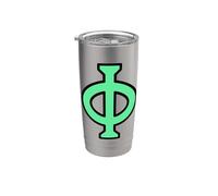 Phi - 21e lettre de l'alphabet grec Gobelet isotherme en acier inoxydable double paroi