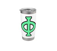Phi - 21e lettre de l'alphabet grec Gobelet isotherme en acier inoxydable double paroi