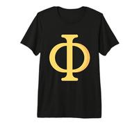 Phi - 21e Lettre de l'alphabet Grec T-Shirt Haut de Gamme