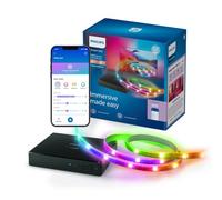 Philips Smart LED HDMI Sync Box with TV Backlight, RGBIC LED Strip for 75-85" TV, Sync with Movies, Music, HDMI 2.0, 4K at 60Hz, Connected by WiZ, Requires External Video Source