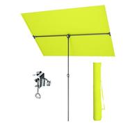 PHI VILLA Parasol de balcon rotatif à 360 ° - 180 x 130 cm - Avec housse et pince - En aluminium - Réglable en hauteur - Résistant au vent - Stable à emporter - Protection UV50+ - Pour balcon