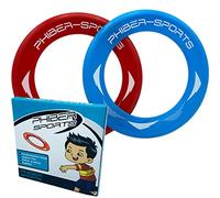 PHIBER-Sports Anneaux de Frisbee - 2 Anneaux de Lancer - 80% Plus léger Que Les disques de Frisbee Standard - Facile à Attraper - Trajectoire Parfaite - Idéal pour Les Enfants et Les Adultes
