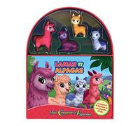 Phidal Lamas et Alpagas Mini Comptines et Figurines - Livres d'activités pour Enfants, Livre illustré de 10 Pages, 4 Figurines, Une Planche de Jeu