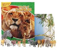 Phidal World of Safari My Busy Books - Storybook, 10 figurines, playmat