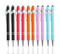 PHIEZC 10 Stylos,2 en 1 Stylets Tactile Capacitifs Universels pour Les Écrans Tactiles Appareils,Stylo à Bille Rétractable pour Appareil à Écran Tactile,Stylets Universels pour Tablettes
