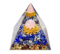 PHIEZC Améthyste, Cristal Pyramidal, Pyramide de Lotus orgonite pour la méditation, guérison des Chakras, Yoga, Dons spirituels
