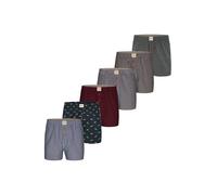 Phil & Co. Berlin Boxers bleu / gris / rouge foncé, Taille M
