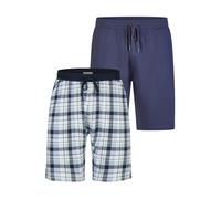 Phil & Co. Berlin Pantalon de pyjama ' Classics ' bleu clair / bleu foncé / blanc cassé, Taille L