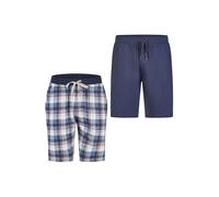 Phil & Co. Berlin Pantalon de pyjama 'Cozy Classics' bleu foncé / rouge / blanc, Taille L