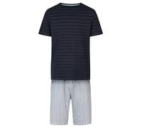 Phil & Co. Berlin Pyjama court ' Classic ' bleu foncé / gris / blanc, Taille XL