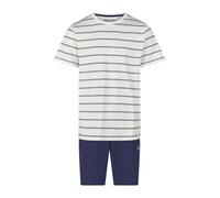 Phil & Co. Berlin Pyjama court 'Lounge Dreams' bleu foncé / blanc, Taille L