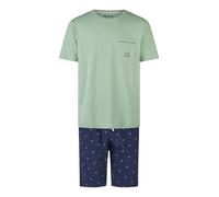 Phil & Co. Berlin Pyjama court 'Lounge Dreams' bleu foncé / menthe / vert clair, Taille XXL