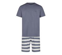 Phil & Co. Berlin Pyjama court 'Lounge Dreams' gris / blanc, Taille XXL