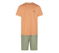 Phil & Co. Berlin Pyjama court ' Lounge & Night ' kaki / orange, Taille L