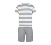 Phil & Co. Berlin Pyjama court ' Monday ' gris / blanc, Taille M