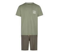 Phil & Co. Berlin Pyjama court ' Shorty ' marron / kaki, Taille M