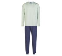 Phil & Co. Berlin Pyjama long 'Weekend Collection' bleu / vert clair / blanc, Taille L