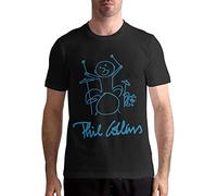 Phil Collins Shirt Summer Leisure Tee Men's Cool Short Sleeve Cotton T-Shirts à Manches Courtes(3X-Large)