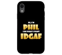 Phil Costume IDGAF Funny Meme Phil Halloween Costume Philips Coque pour iPhone XR