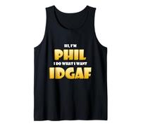 Phil Costume IDGAF Funny Meme Phil Halloween Costume Philips Débardeur