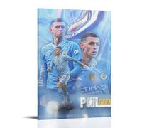Phil Foden Poster imperméable pour décoration murale, impression d'intérieur, résistante à l'humidité, facile à installer et résistante à la décoloration, style cadre, 40 x 60 cm