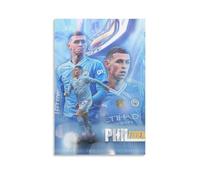 Phil Foden Poster imperméable pour décoration murale, impression d'intérieur, résistante à l'humidité, facile à installer et résistante à la décoloration, style sans cadre, 50 x 75 cm