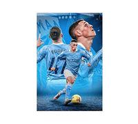 Phil Foden Sports Star Art Poster 28 sur toile Décoration murale pour salon, chambre à coucher, 30 x 45 cm
