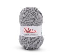 Phil Imaginaire¿6 ¿ Phildar ¿ Laine Épaisse Cocooning. Color : Gris Chiné Gris