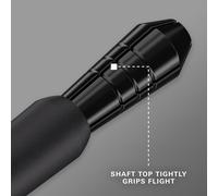 Phil Taylor Gen 11 Power 9-Five Shafts, Flèches de fléchettes en Titane Raw Power Pack de 3 - Phil Taylor G11 Black Shaft Set - Short/Intermediate/Medium Length