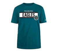 PHILADELPHIA EAGLES New Era Cap NFL T-Shirt régulier Haute densité Encre sérigraphiée sur Le Devant Graphique Original Couleur équipe Unisexe Vert foncé