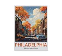Philadelphie, Pennsylvanie，1000 Pièces Puzzle Défi Cérébral pour Enfants Bricolage Cadeau Amusant Jeu D'intérieur Décor À La Maison（75x50cm）-V56